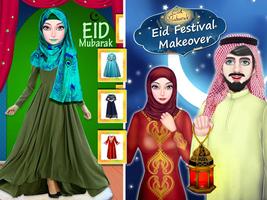 Celebrate Eid Festival - Hijab Makeup Dressup Game capture d'écran 2