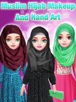 Muslim Hijab Makeover And Hand Art Poster