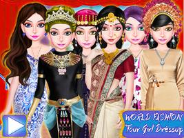 WORLD FASHION Tour Girl Dressup-All Country Dress Poster