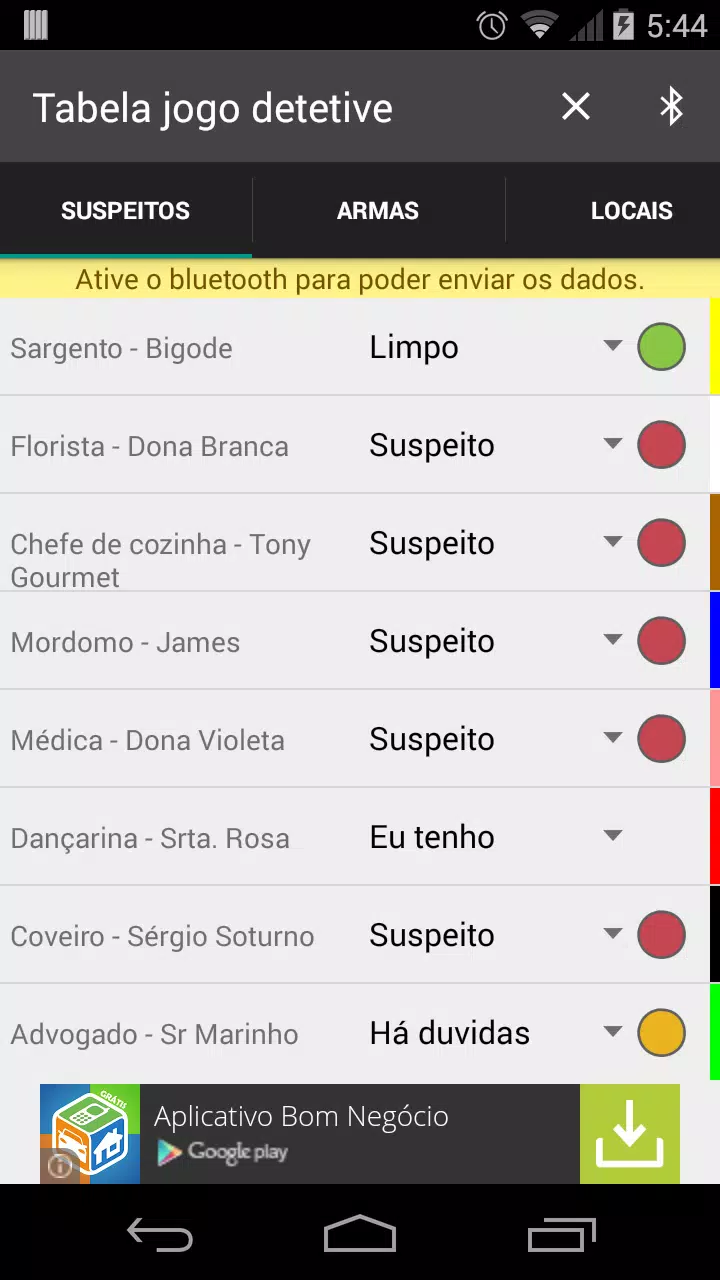 Jogo Detetive com Aplicativo, Estrela