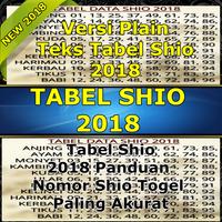 Tabel Shio 2018 plakat