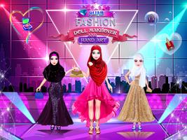 Hijab Fashion Doll Makeover And Hand Art پوسٹر