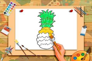 Fruits Coloring: Kids Painting Affiche