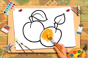 Fruits Coloring: Kids Painting capture d'écran 1