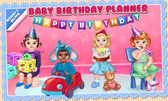 Baby Birthday Party Planner Affiche