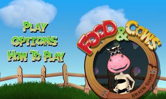 Food & Cows. Brain Game! Free! पोस्टर