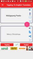 Tagalog To  English Translator پوسٹر