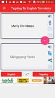 Tagalog To  English Translator capture d'écran 1