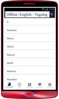 ऑफ़लाइन: अंग्रेज़ी - तागालोग शब्दकोश पोस्टर