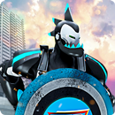 Robot super-héros de requin hybride APK