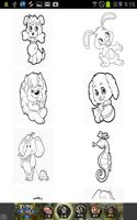 Cute Animals Coloring Pages Affiche