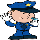 Cảnh sát bác sĩ đồng phục màu biểu tượng