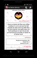 les lettres d'amour romantique capture d'écran 1