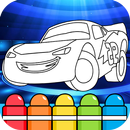 Lightning Cars Coloring Book Pages Draw and Paint APK