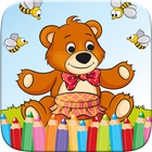 Teddy Bear Coloring Drawing icône