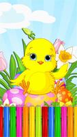 Easter Chick Colorbook Drawing Affiche