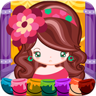 Little Girl Fashion Coloring আইকন