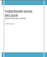 Wasis Taksonomi Hasil Belajar تصوير الشاشة 1