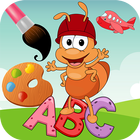 ABC coloring pages painting for kids learning icône