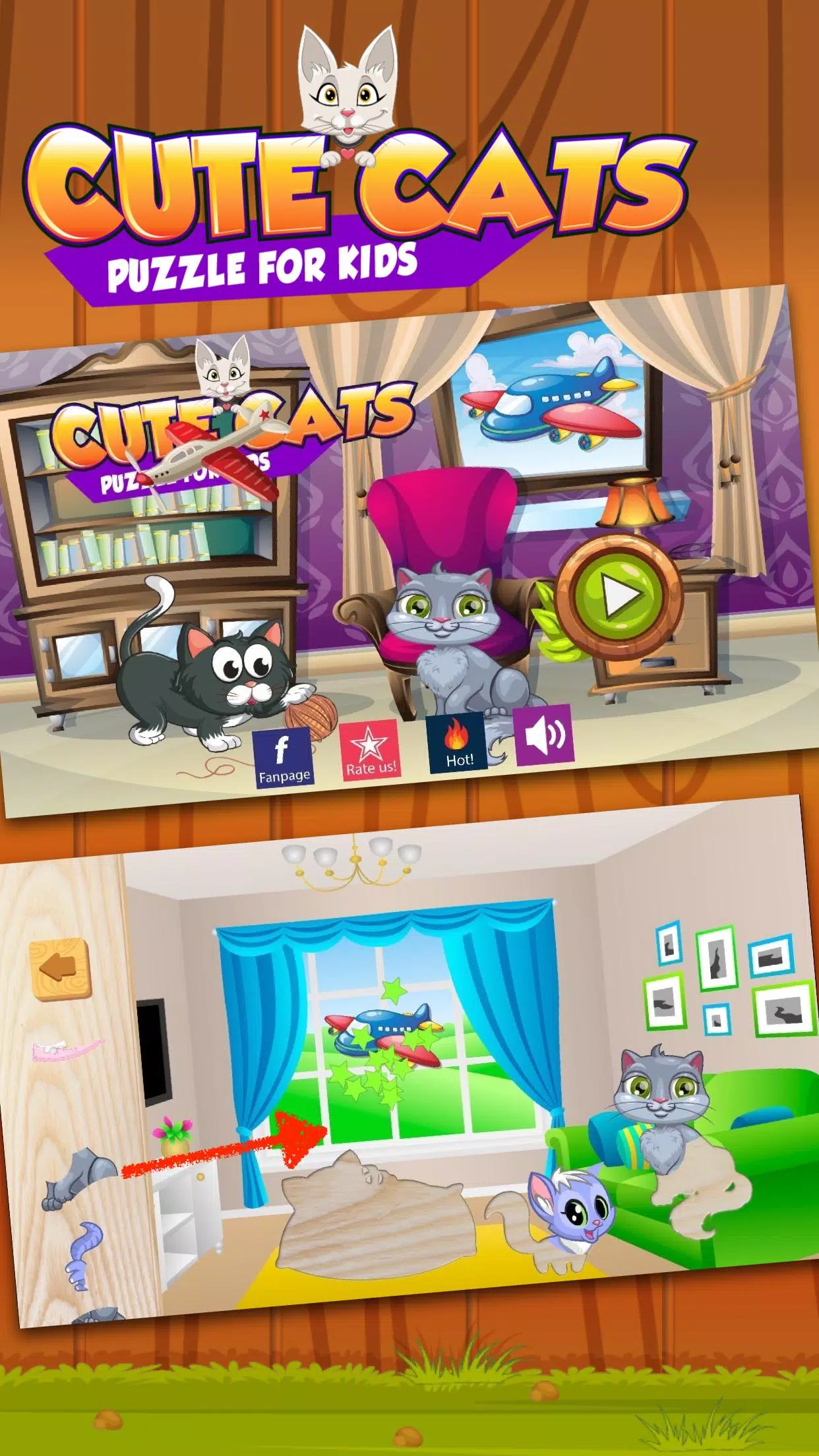 Android 用の かわいいねこ 子猫 のパズルゲーム 簡単ゲームアプリ幼児向け無料ゲーム Apk をダウンロード