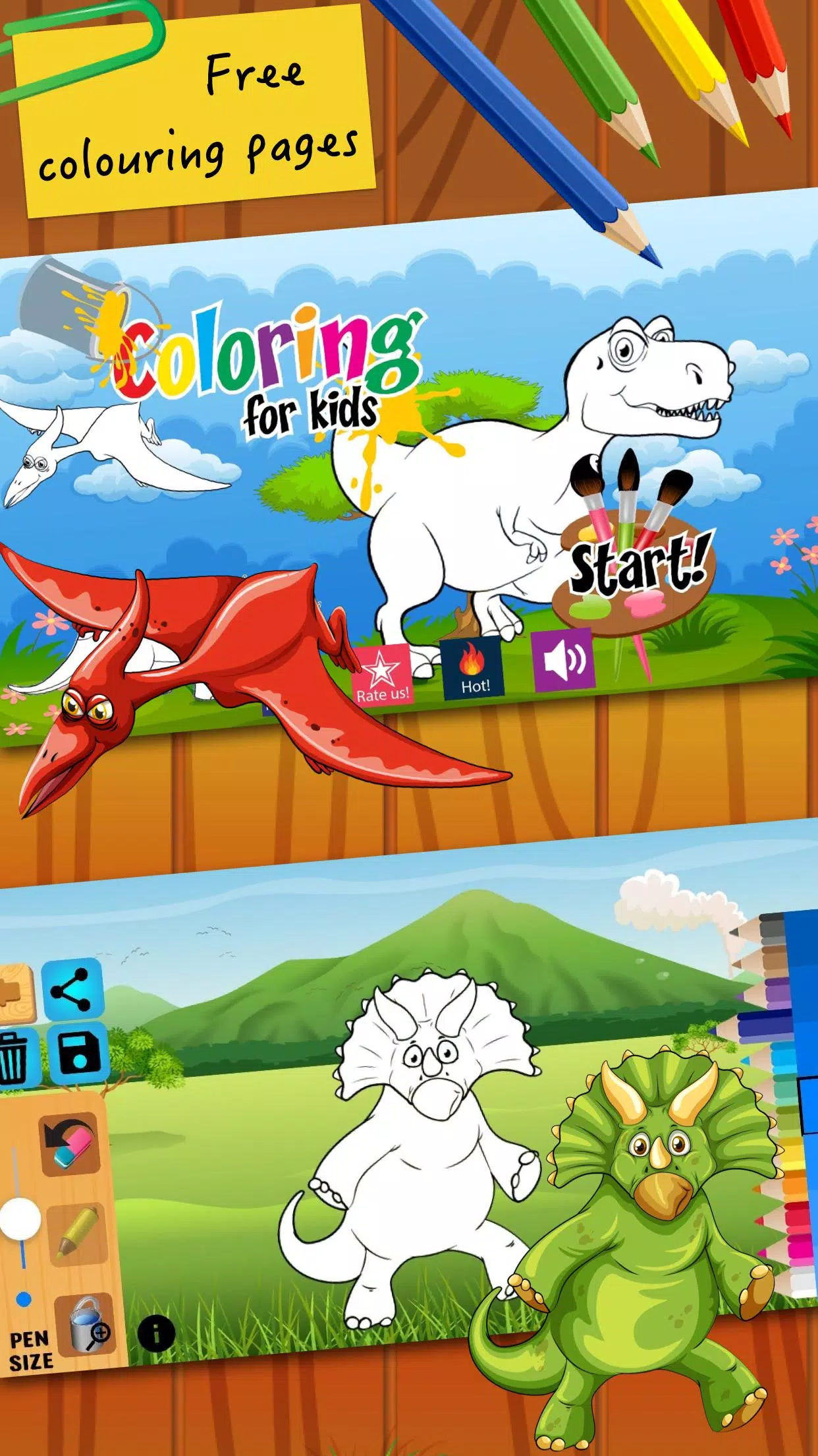 Android向けの恐竜 塗り絵 無料ゲーム 塗り絵 鉛筆画 Apkをダウンロードしましょう