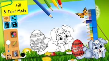 Easter bunny egg coloring book تصوير الشاشة 1