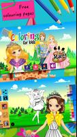 Jeux de fille facile - Petite princesse coloriage Affiche