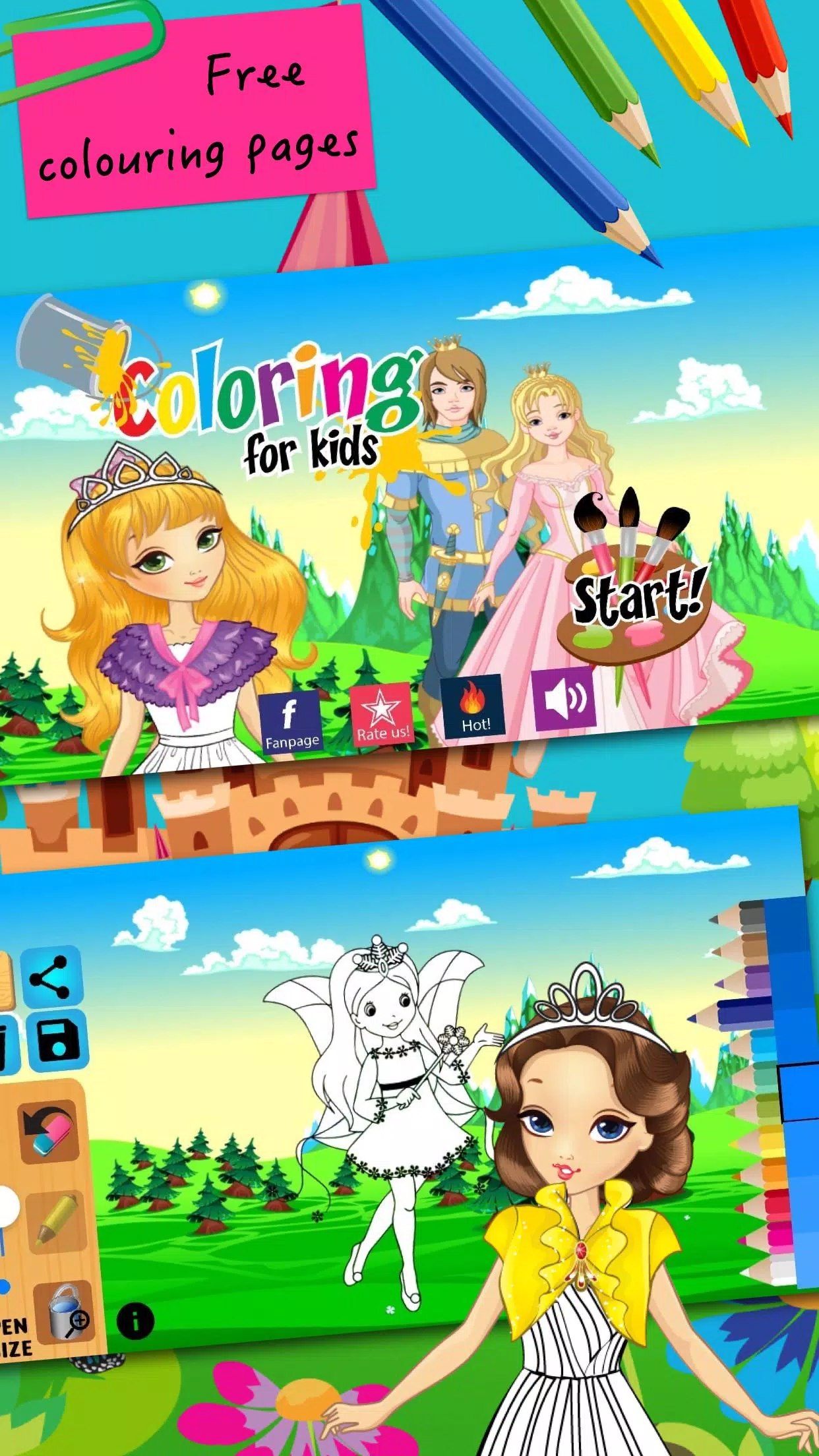 Android向けのプリンセス おとぎ話 塗り絵 無料ゲーム 塗り絵 鉛筆画 Apkをダウンロードしましょう