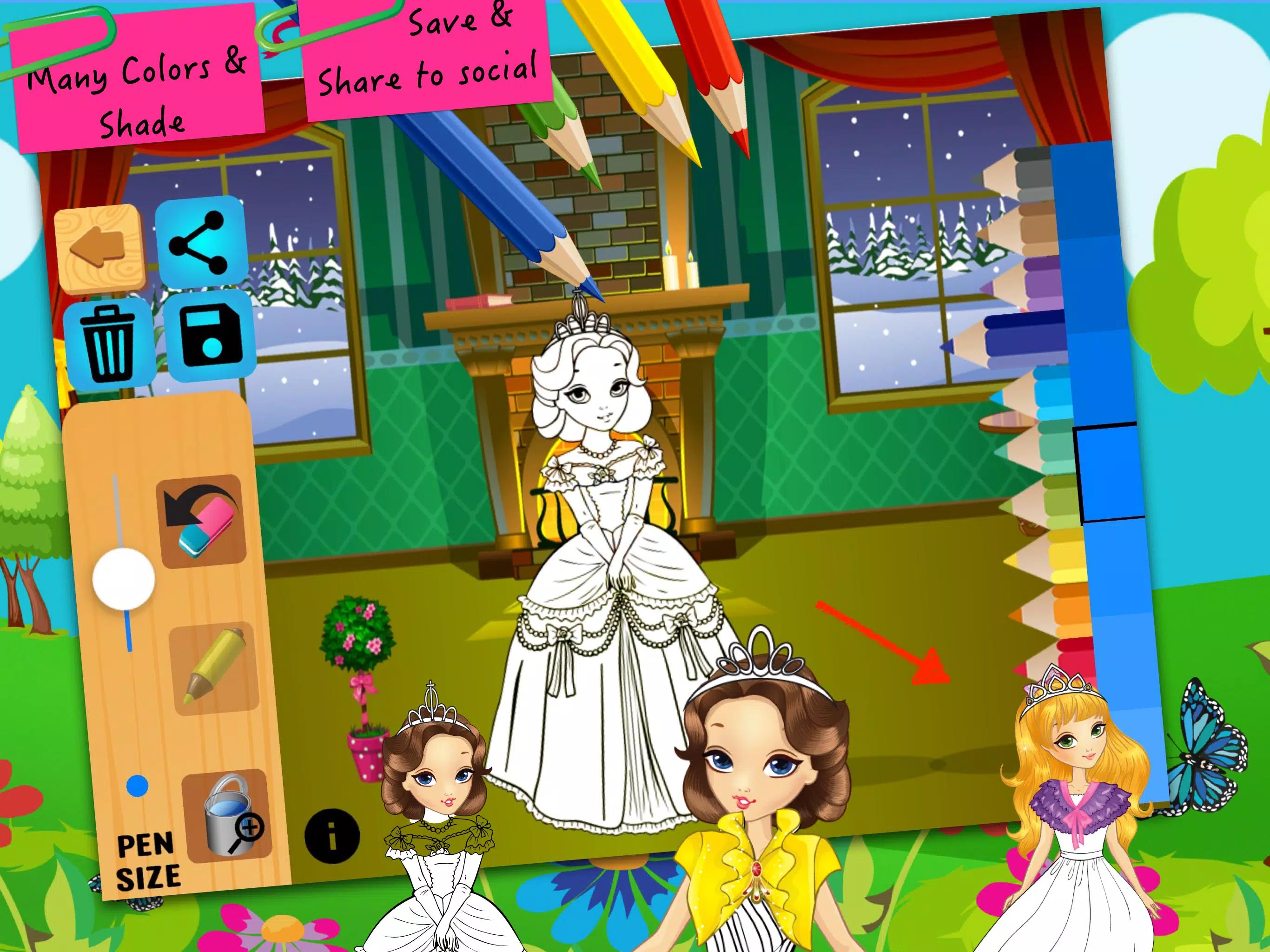 Android向けのプリンセス おとぎ話 塗り絵 無料ゲーム 塗り絵 鉛筆画 Apkをダウンロードしましょう