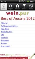 Poster wein.pur Best of Austria 2012