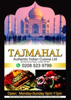 TAJMAHAL AUTHENTIC  INDIAN CUISINE plakat