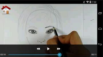 تعلم رسم الوجه بقلم الرصاص بالفيديو capture d'écran 1