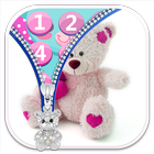 Teddy Bear Lock Screen Zipper ikon