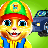 Talking Cat Despicable - Cars3 wash, Repair Game icon