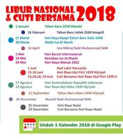 1 Kalender 2018. Versi Offline স্ক্রিনশট 2