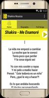 Letras Me Enamoré Shakira MP3 capture d'écran 2