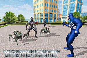 Black Spider Robot Hero Affiche