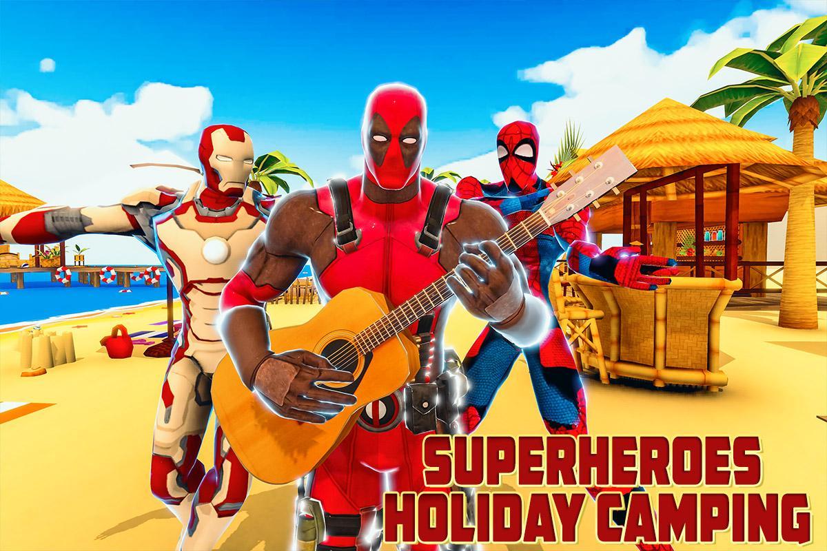 Superheroes Holiday Camping Fun Para Android Apk Baixar - o monstro do acampamento camping roblox youtube