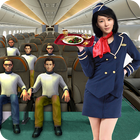 Virtual Air Hostess: Attendant Modern Simulator 3D ícone