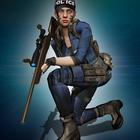 Police Sniper Girl 3D icône