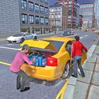 遊客 豪華 出租車 騎術 3D 圖標