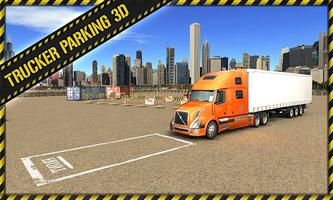 Trucker Parking 3D Affiche