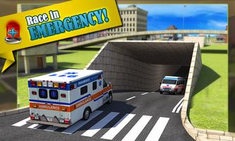 Ambulance Rescue Simulator 3D imagem de tela 1