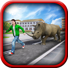 Crazy Rhino Attack 3D icon