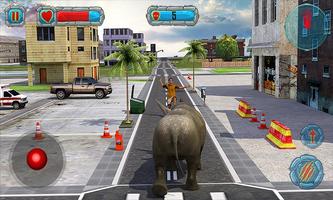 Crazy Rhino Attack 3D capture d'écran 1