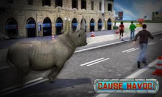 Crazy Rhino Attack 3D تصوير الشاشة 3