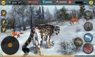 Forest Snow Leopard Sim الملصق