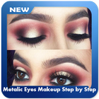 Metalic Eyes Makeup Step by Step icône
