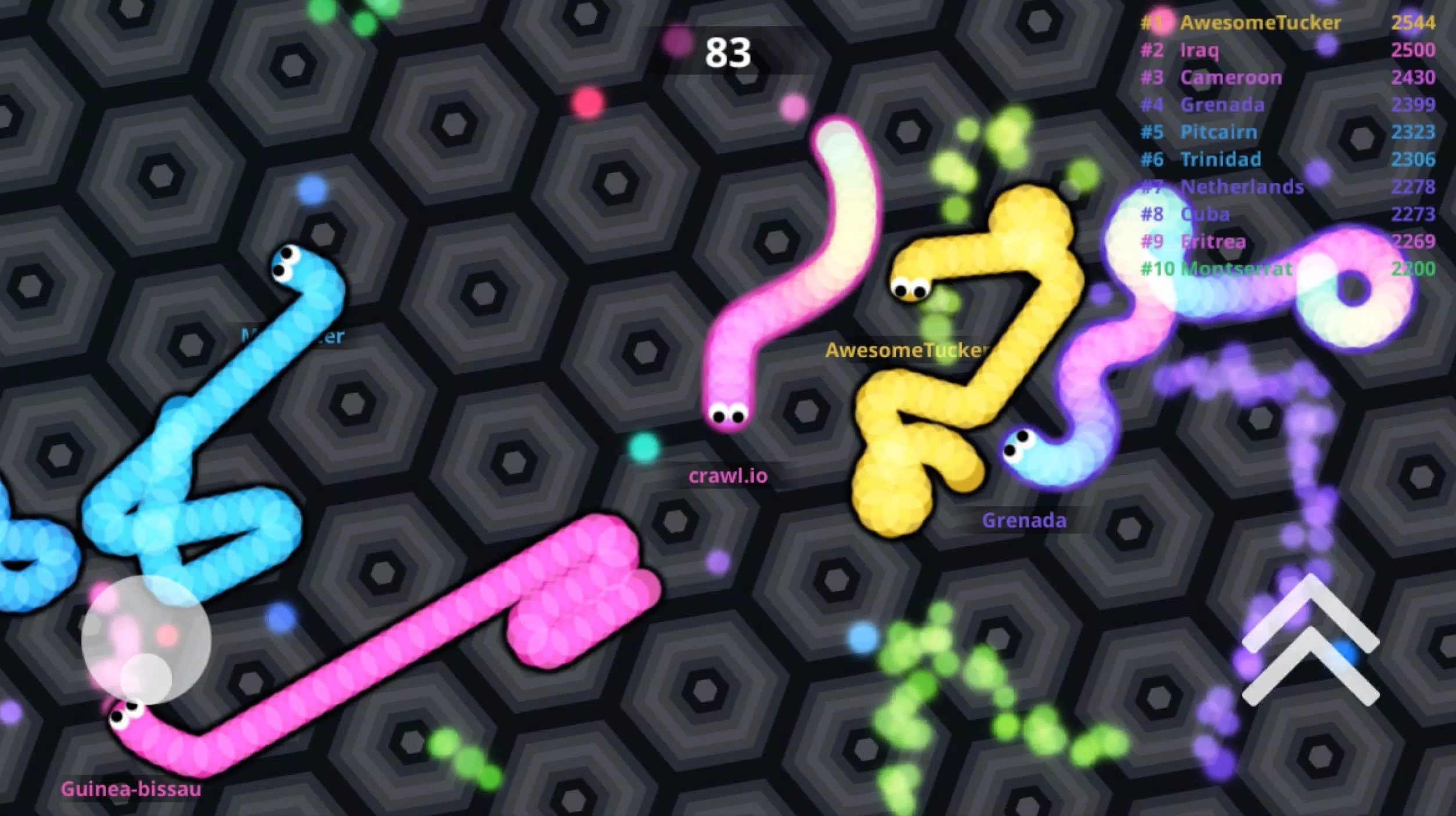 Slither.io se actualiza: joystick virtual y modo de juego offline