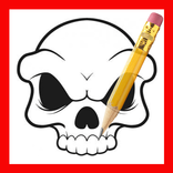 How to draw skull step by step